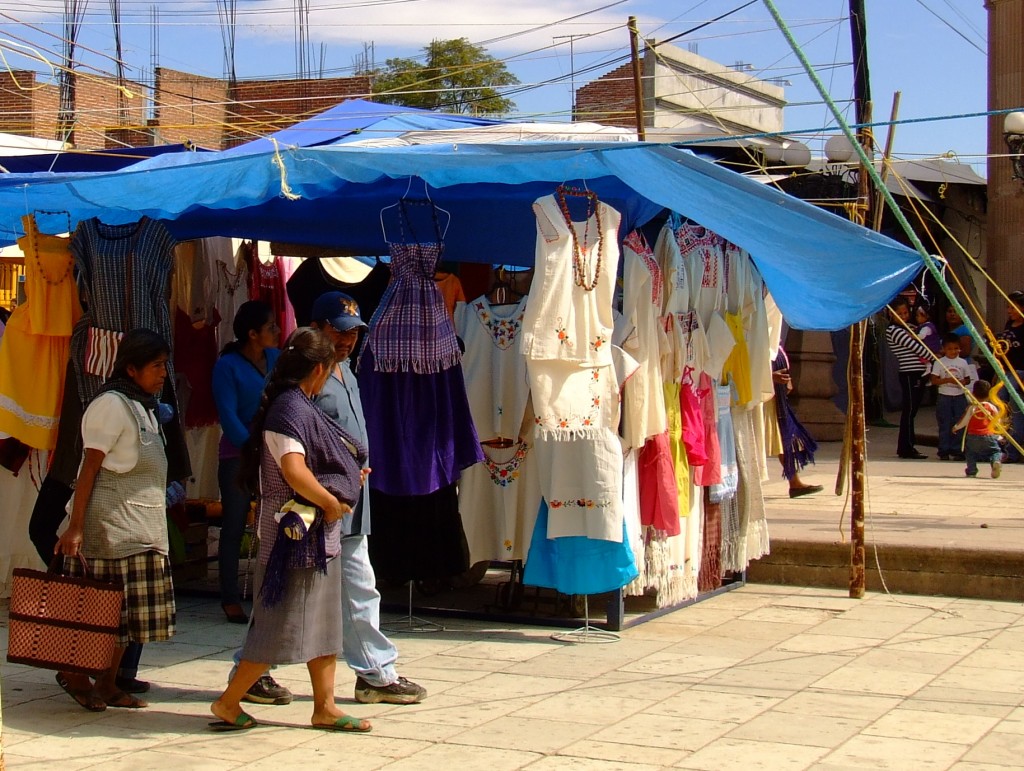 En el mercado Ocotlán, Oaxaca, México