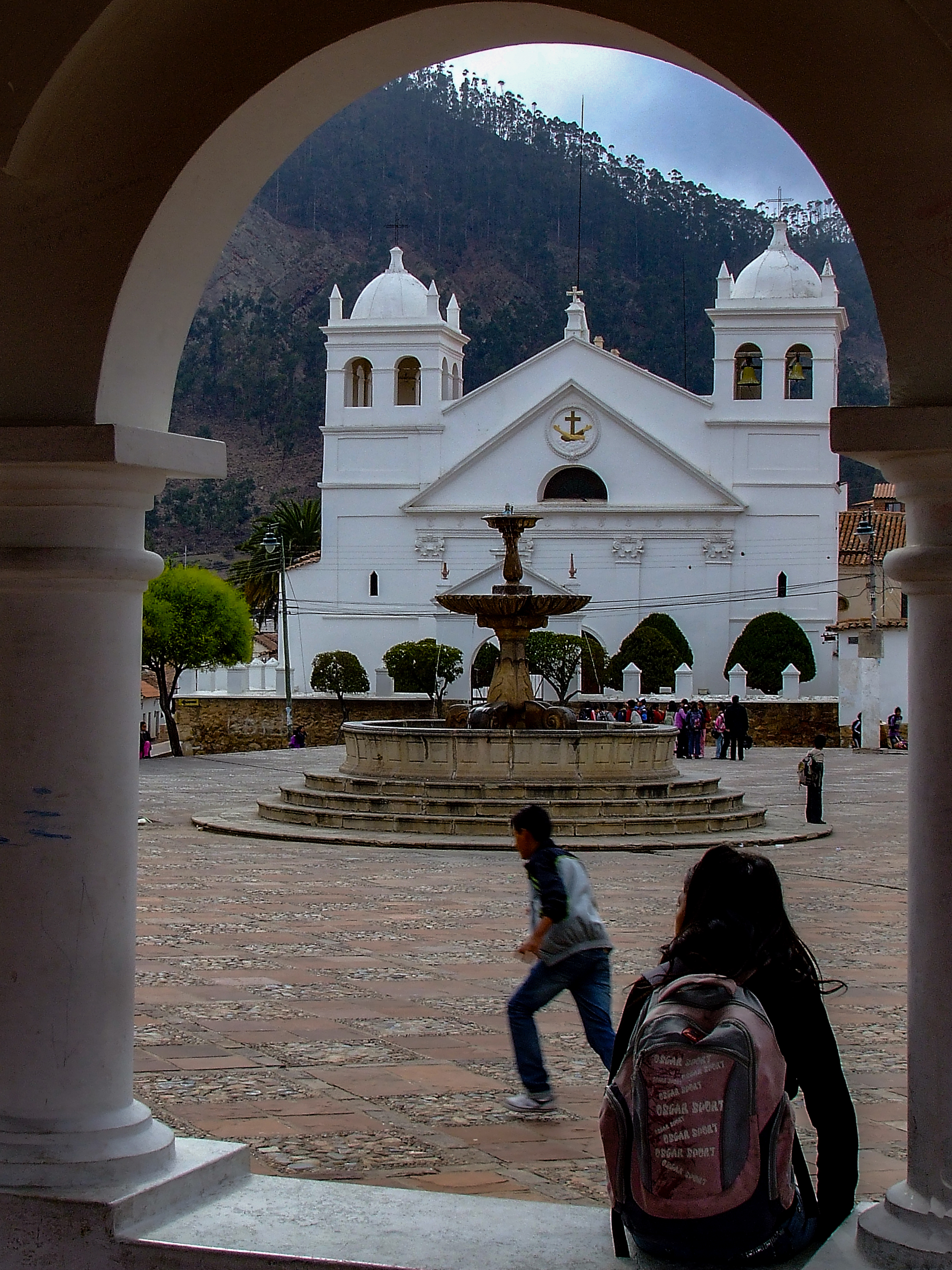 Durante el recreo ciudad de Sucre, Sucre, Bolivia
