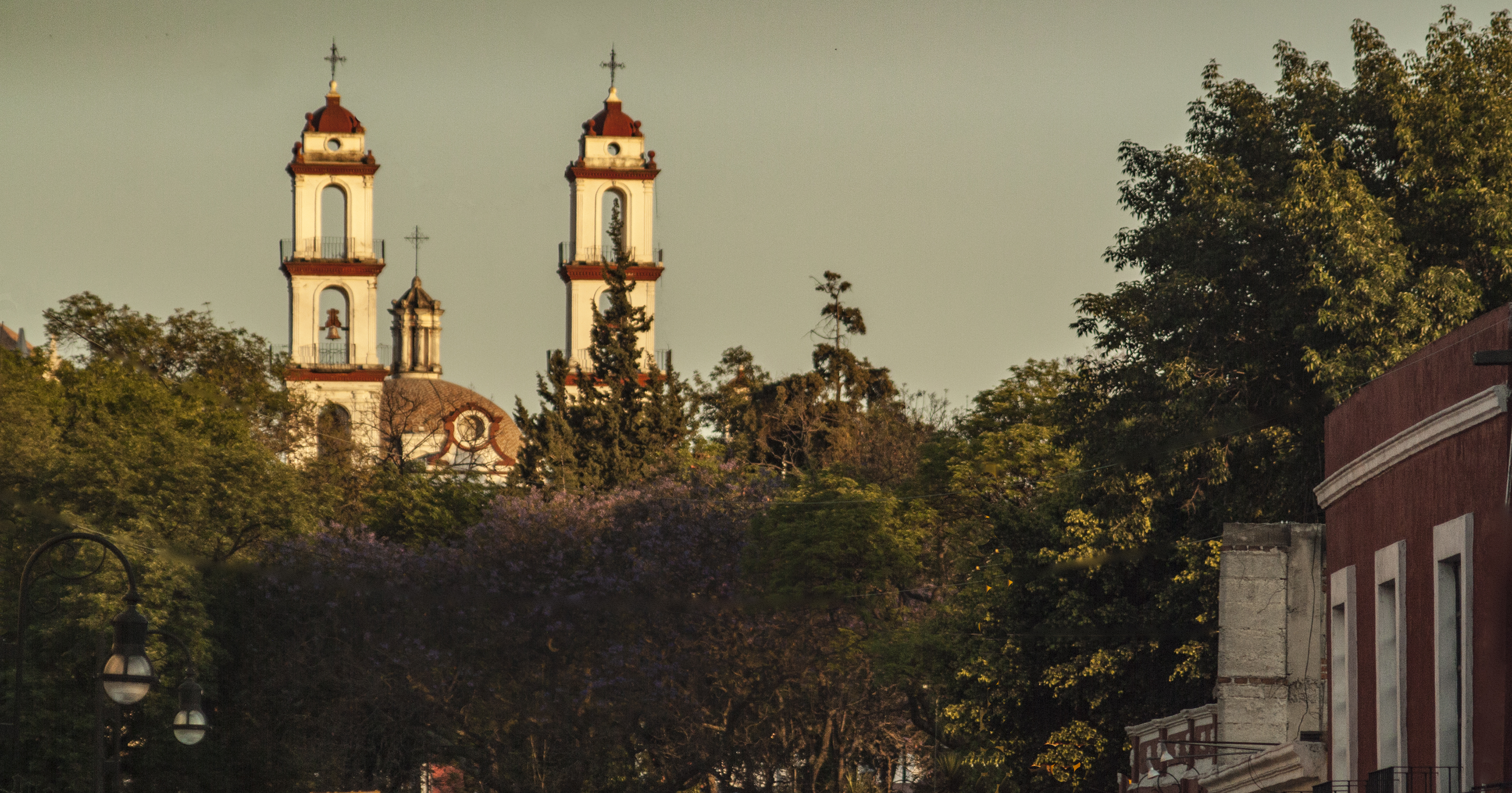 Las torres de la iglesia Puebla, Puebla, México