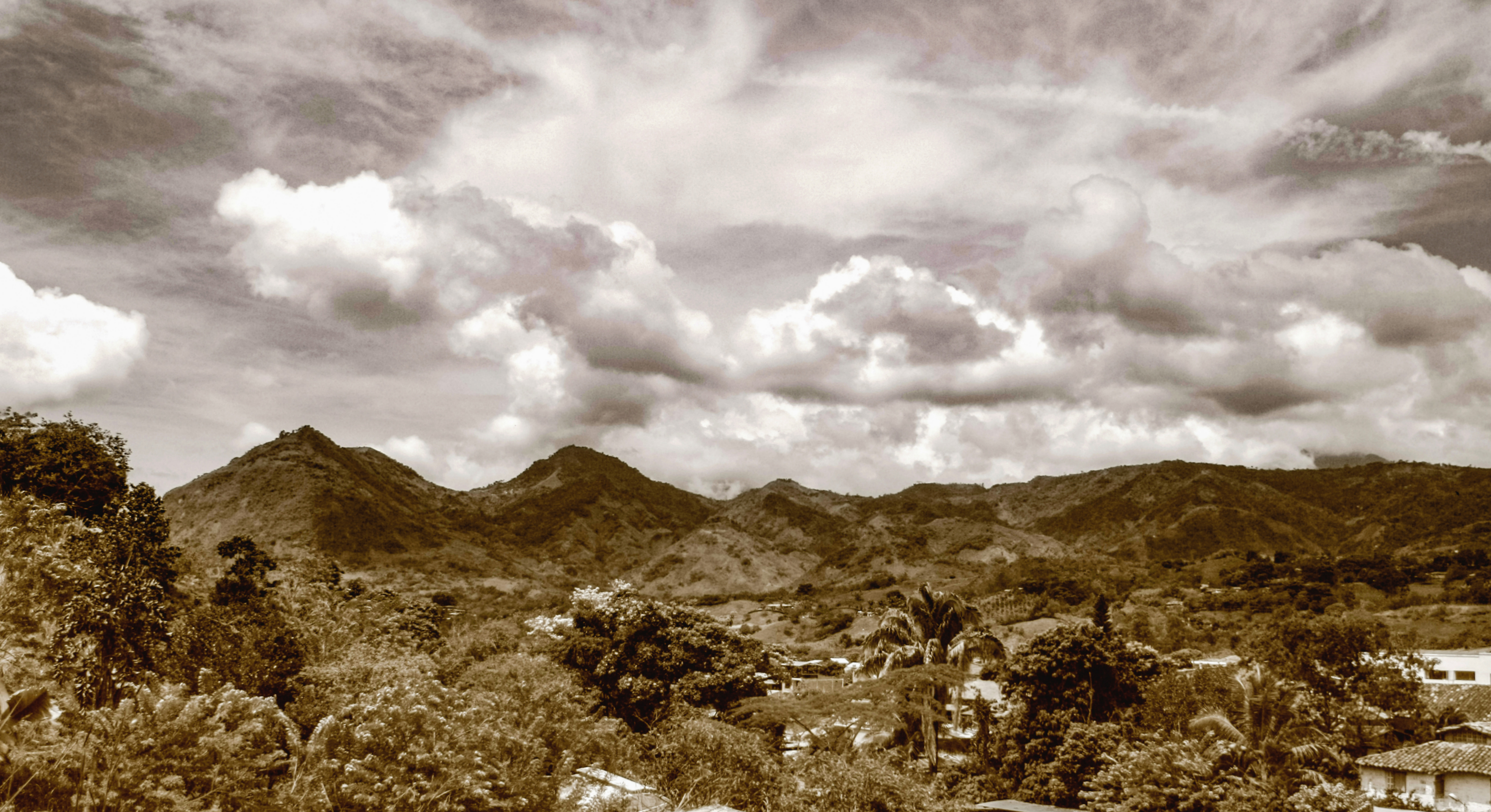 Vista del valle Supía, Caldas, Colombia
