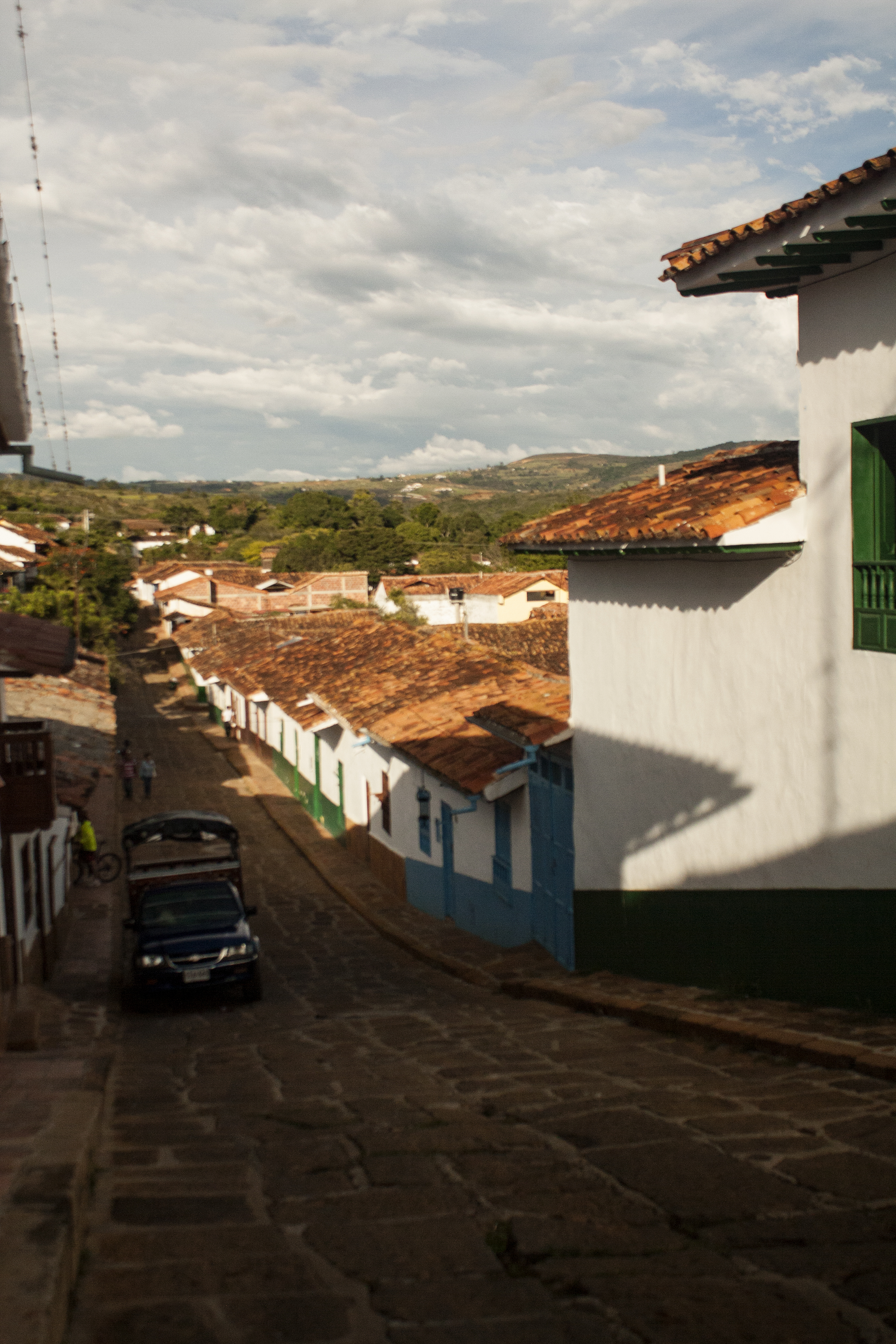 Vista del pueblo Barichara, Santander, Colombia