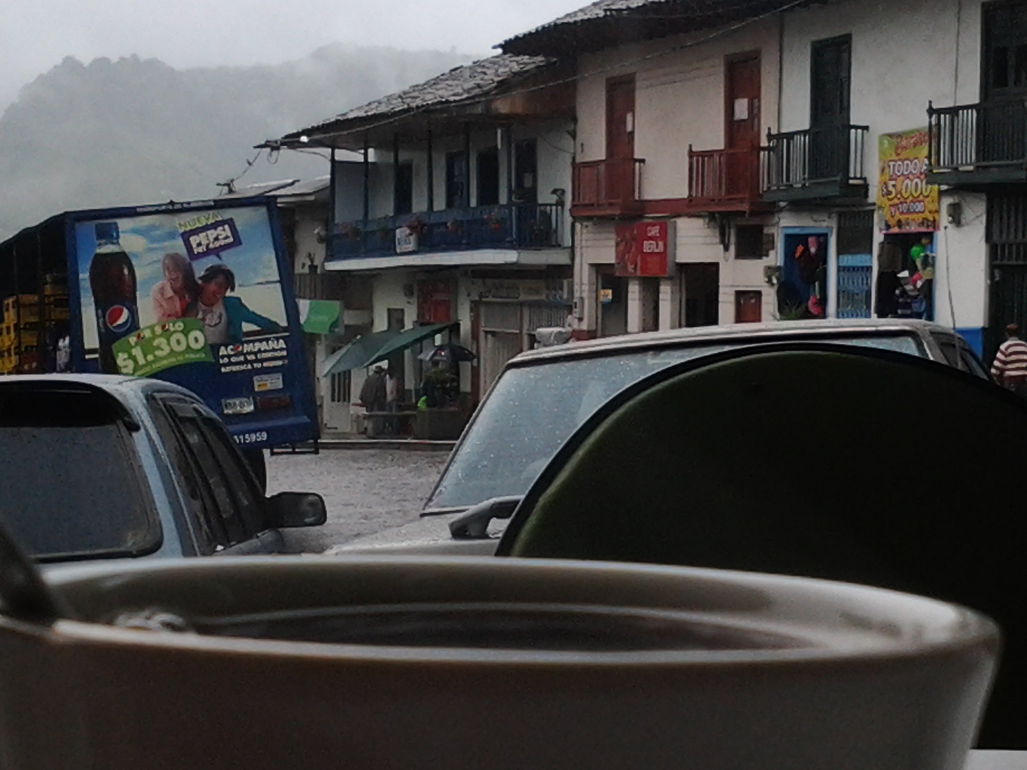 Una taza de café Parque Central, Neira, Caldas, Colombia