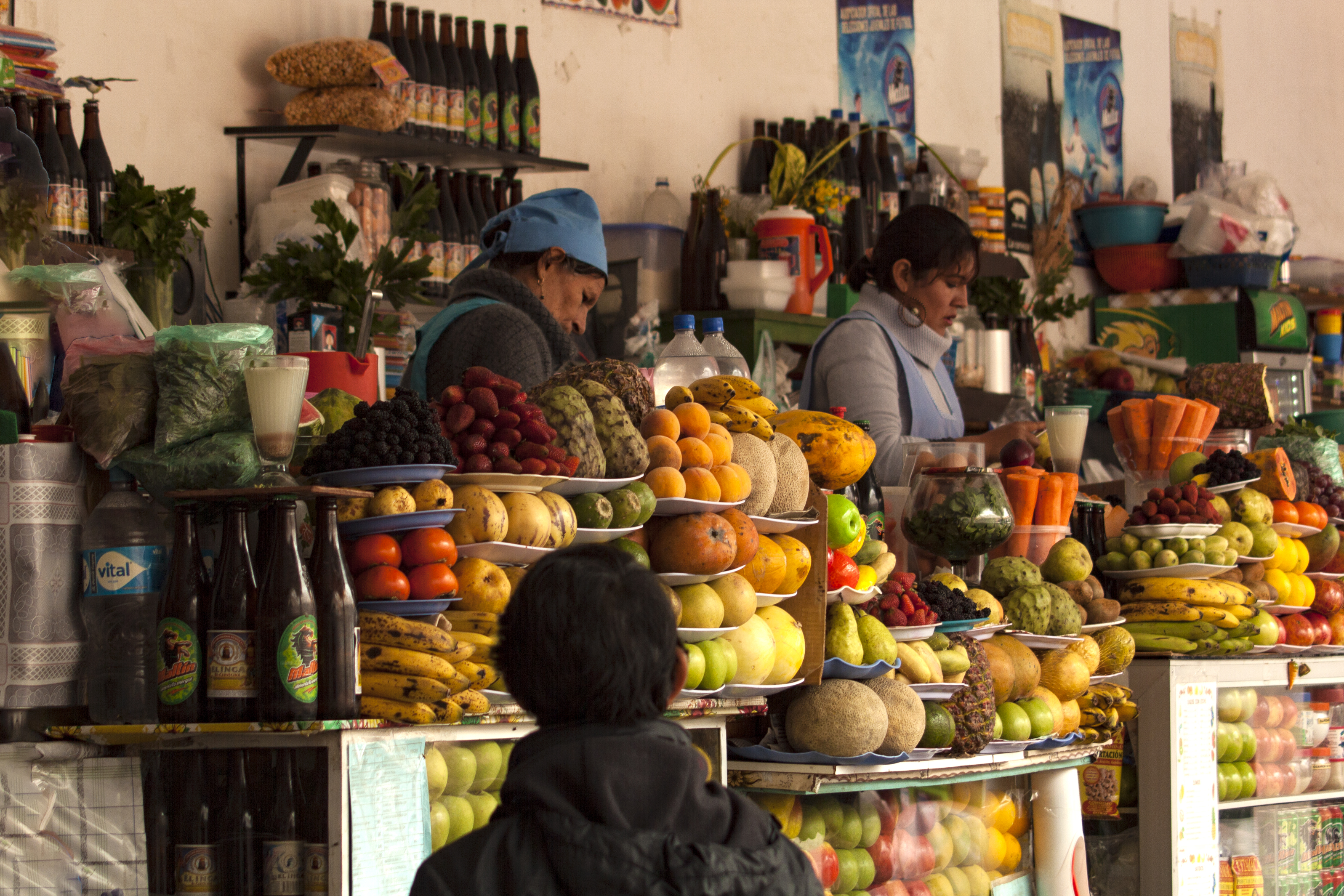 Día en el mercado ciudad de Sucre, Chuquisaca, Bolivia