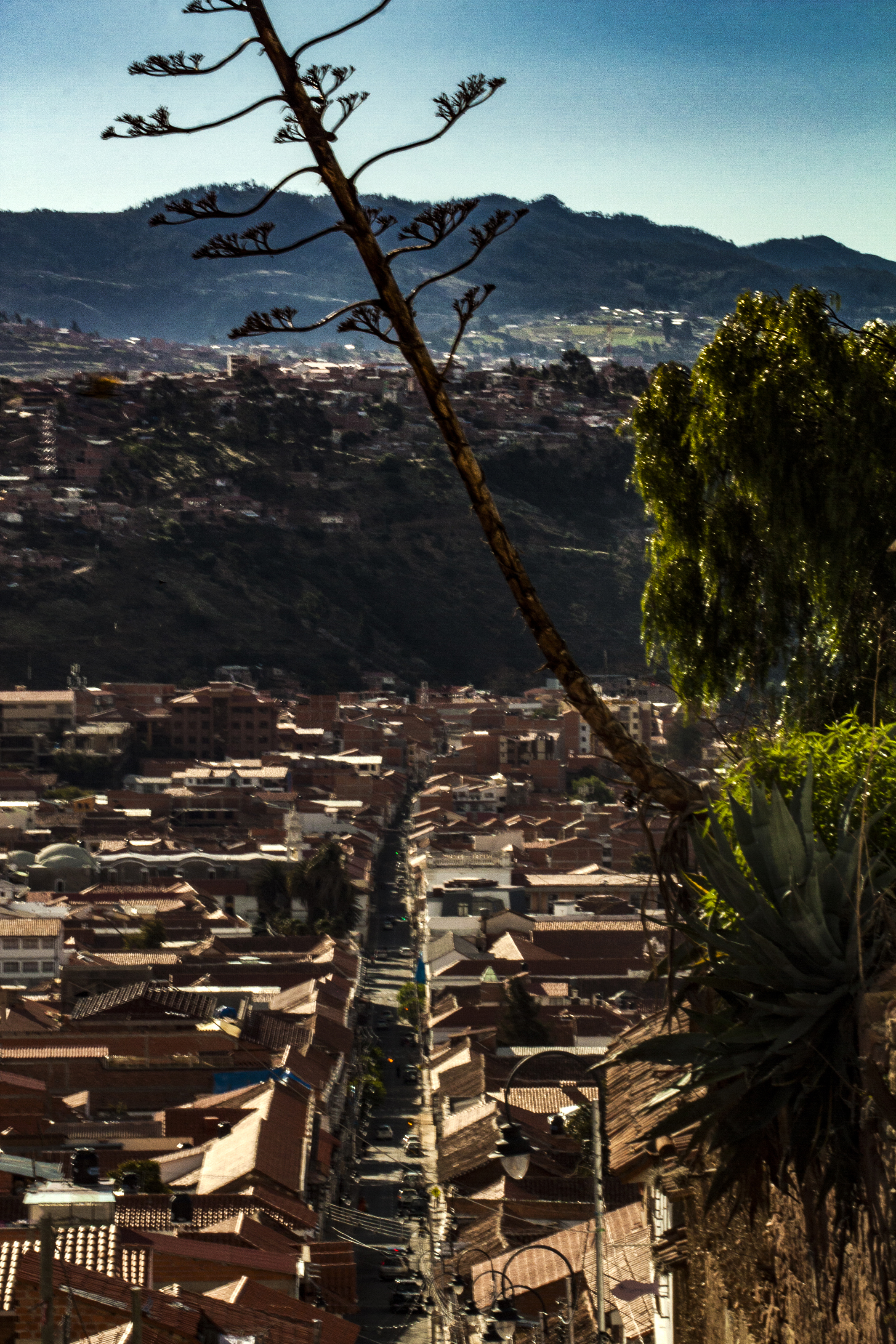 Bajada desde La Recoleta ciudad de Sucre, Chuquisaca, Bolivia