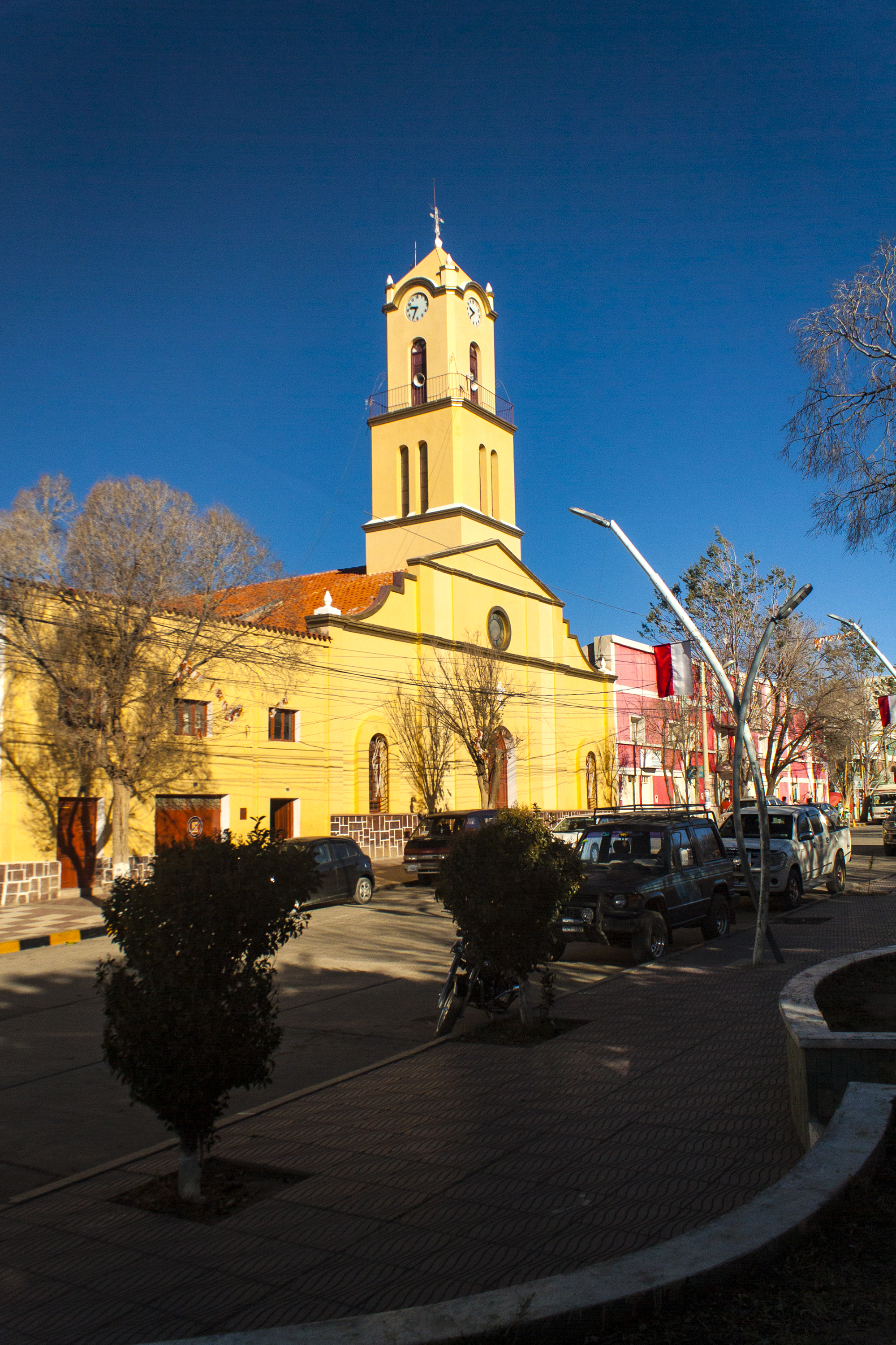 Vista de la iglesia Villazón, Potosí, Bolivia