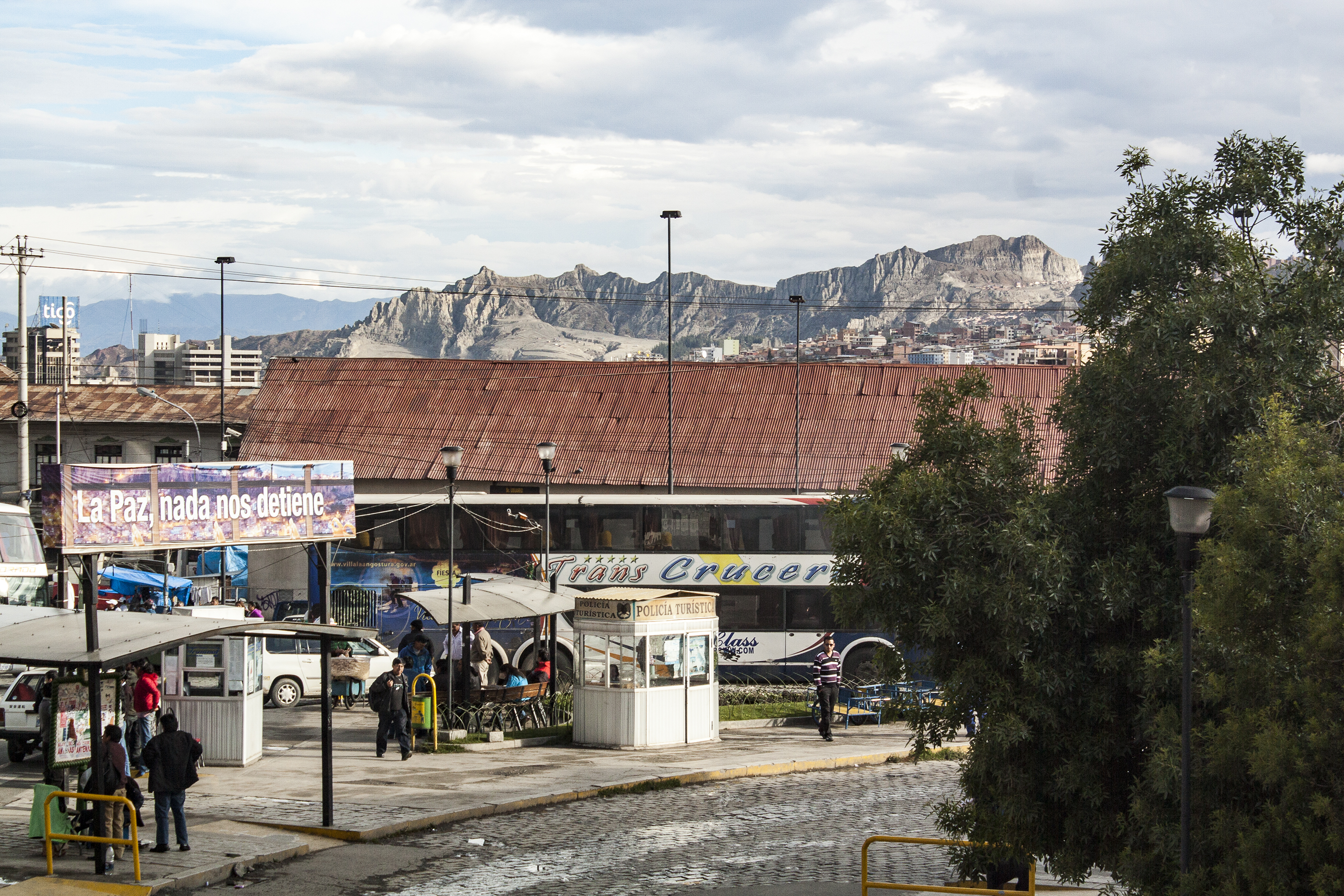 Vista del terminal ciudad de La Paz, La Paz, Bolivia