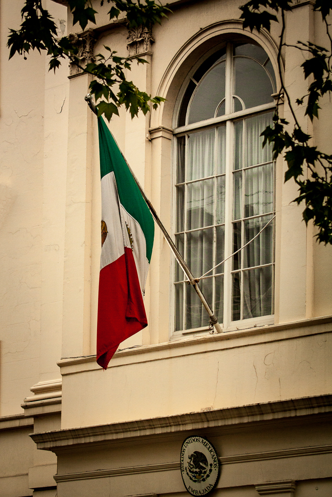 Bandera mexicana Londres. UK