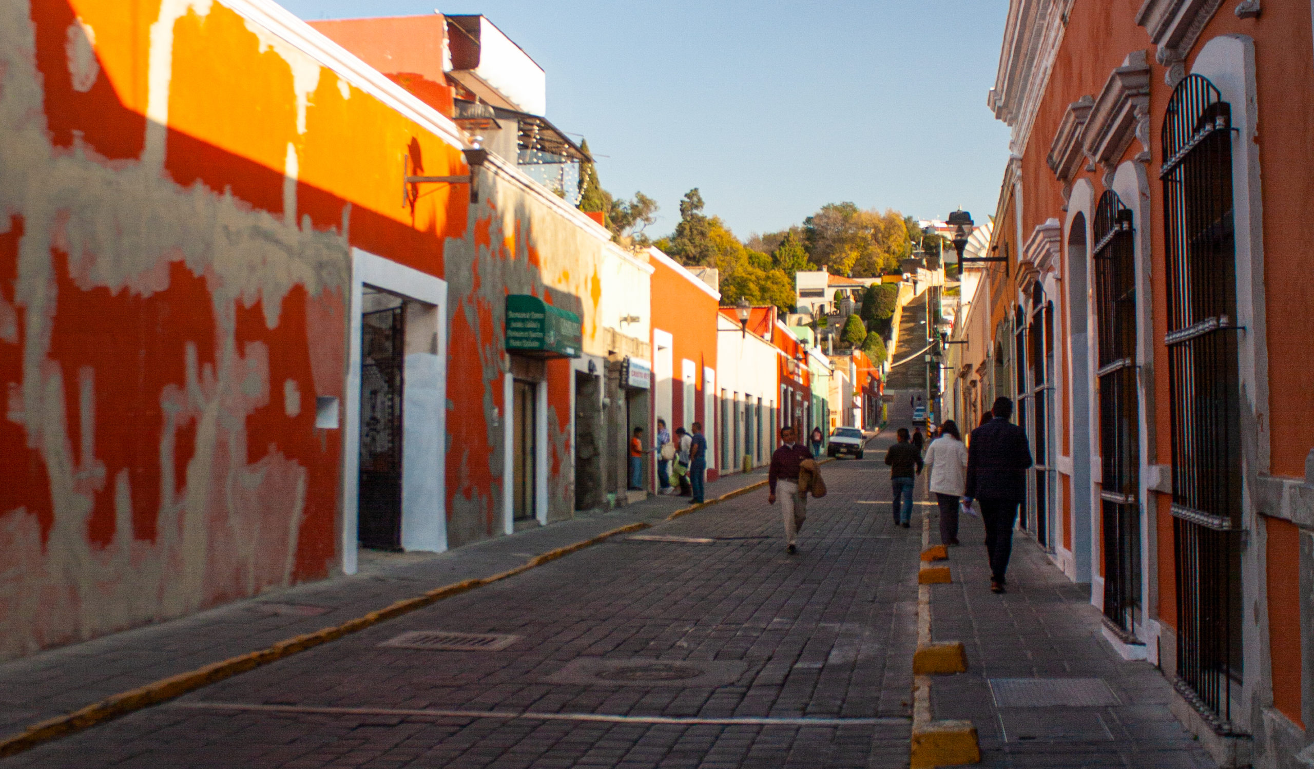 Las calles por la tarde Centro histórico de Tlaxcala, Tlaxcala, México