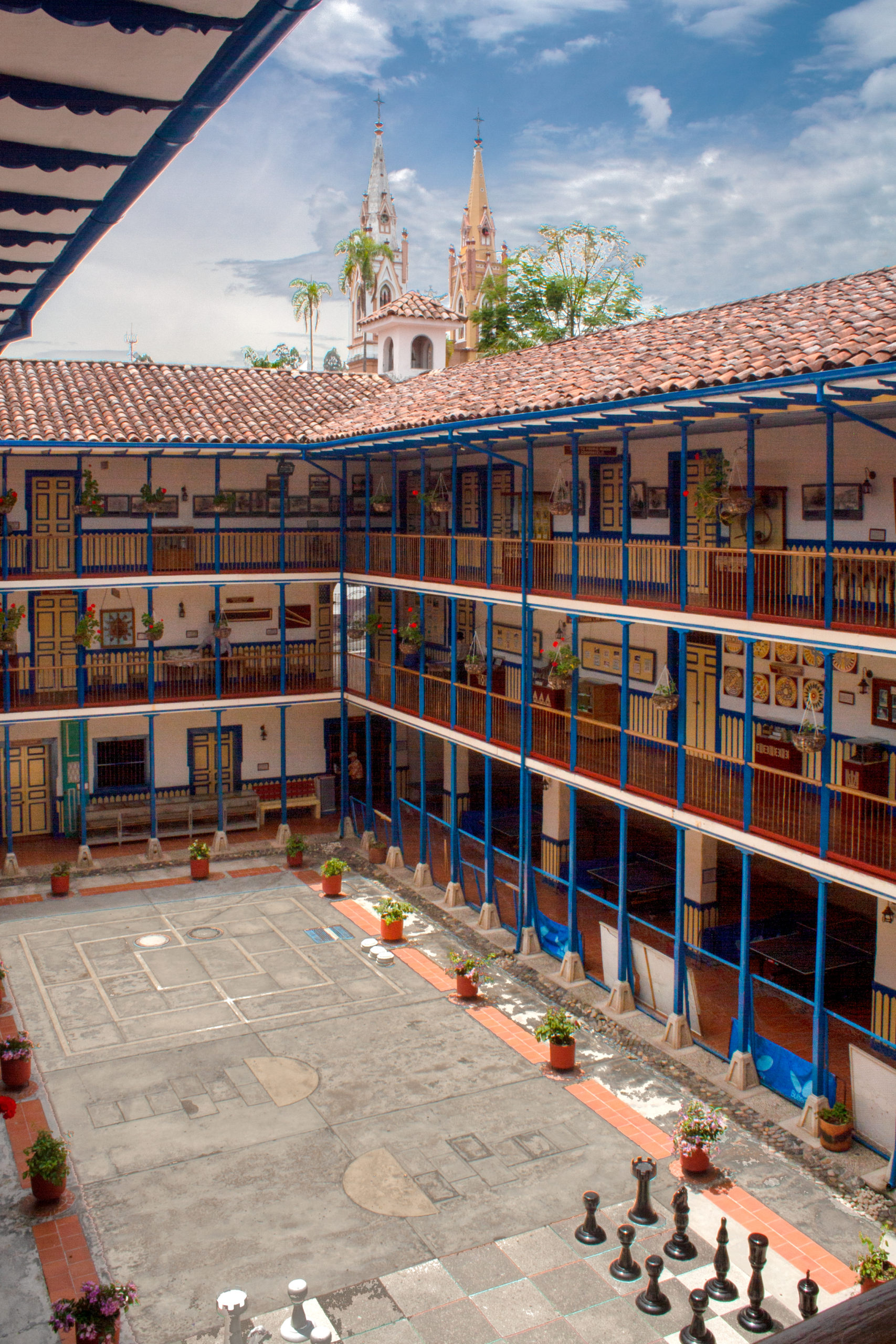 Vista de la Casa de Cultura Marsella, Risaralda, Colombia