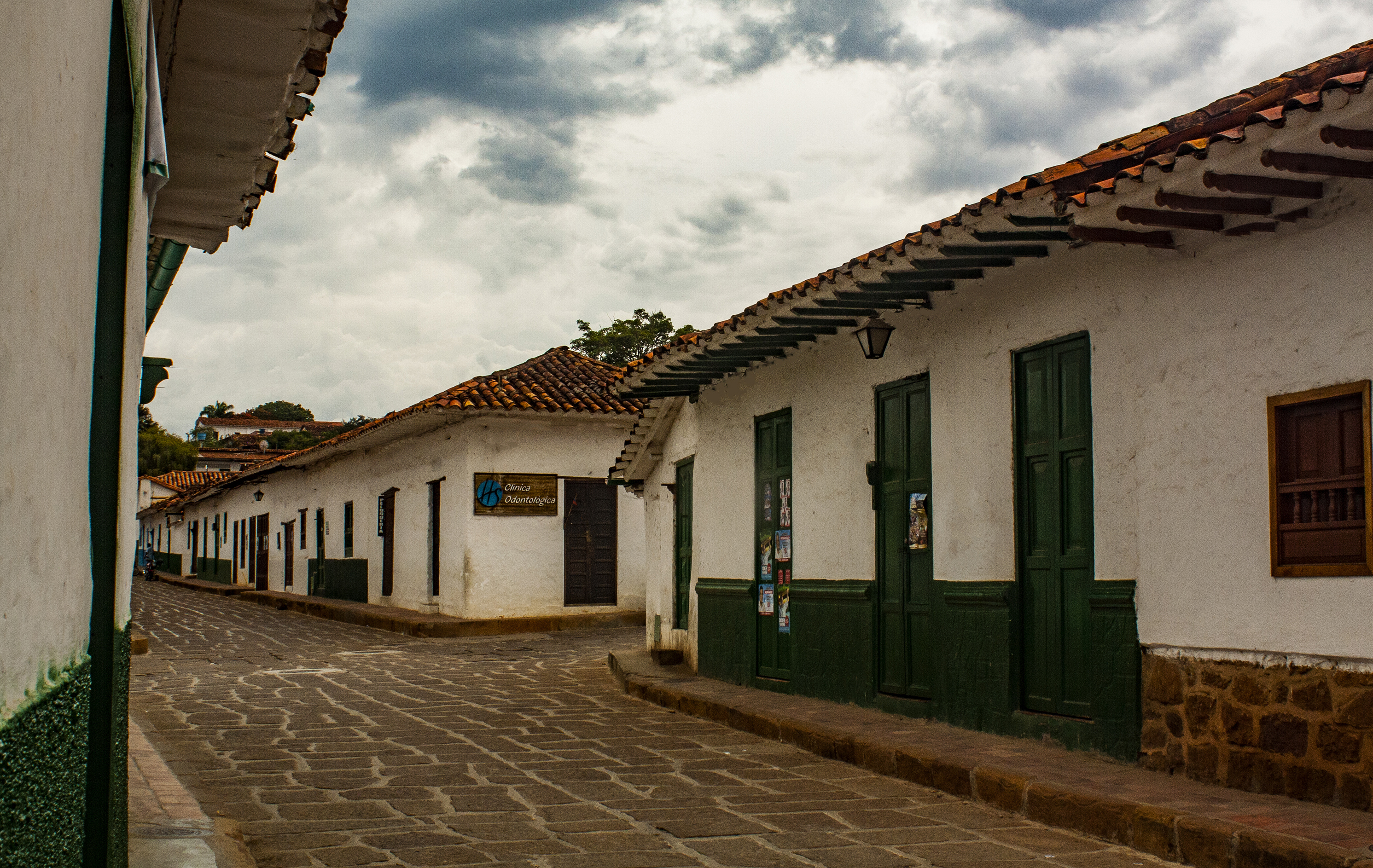 Las calles del pueblo Barichara, Santander, Colombia